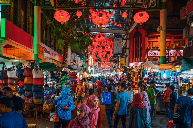 Wuseliges Chinatown in Kuala Lumpur